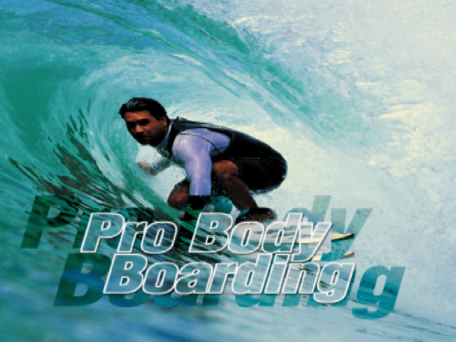 Pro Body Boarding title screen for Playstation